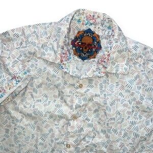 Robert Graham ARKADELPHIA Geometric Print Button Down Shirt Men’s Size Medium